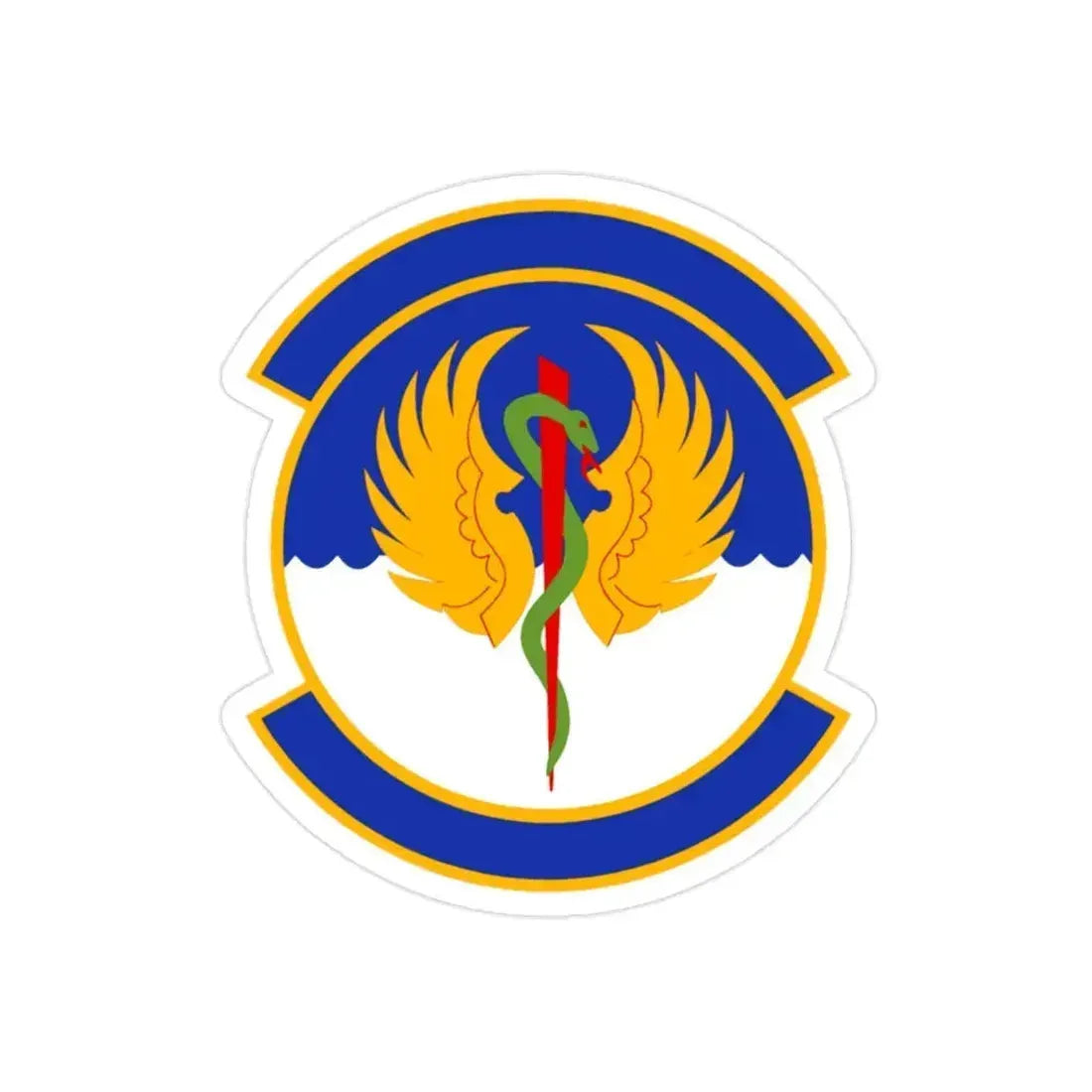 60 Operational Medical Readiness Squadron (U.S. Air Force) REVERSE PRINT Transparent Die-Cut STICKER 2 Inch Die-Cut Transparent - The Sticker Space