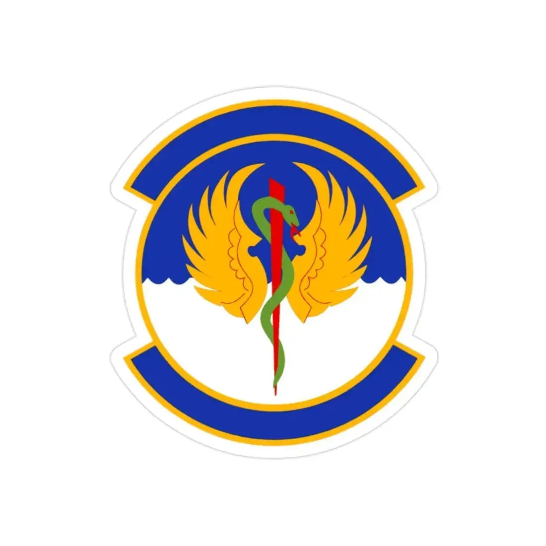 60 Operational Medical Readiness Squadron (U.S. Air Force) REVERSE PRINT Transparent Die-Cut STICKER - The Sticker Space