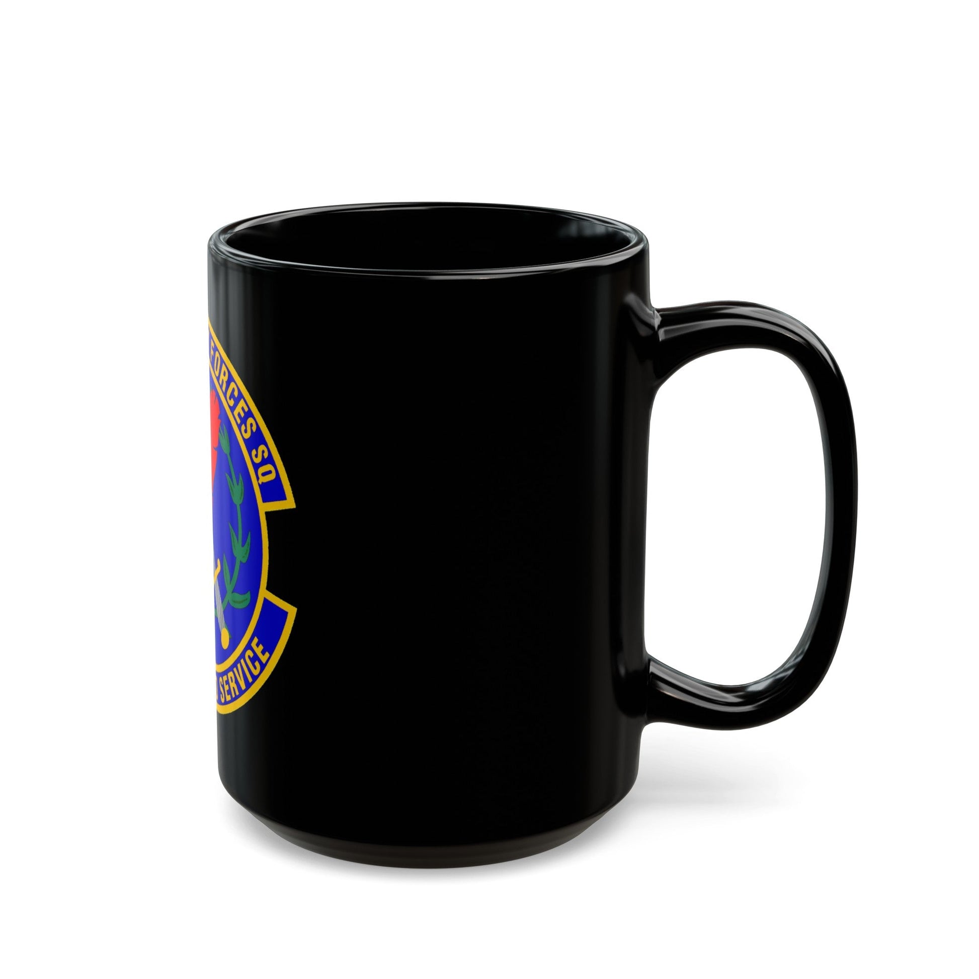 60 Security Forces Squadron AMC (U.S. Air Force) Black Coffee Mug-The Sticker Space