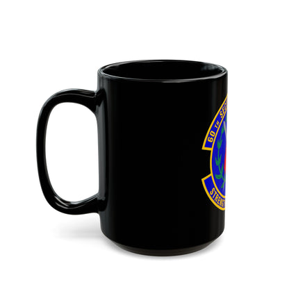 60 Security Forces Squadron AMC (U.S. Air Force) Black Coffee Mug-The Sticker Space