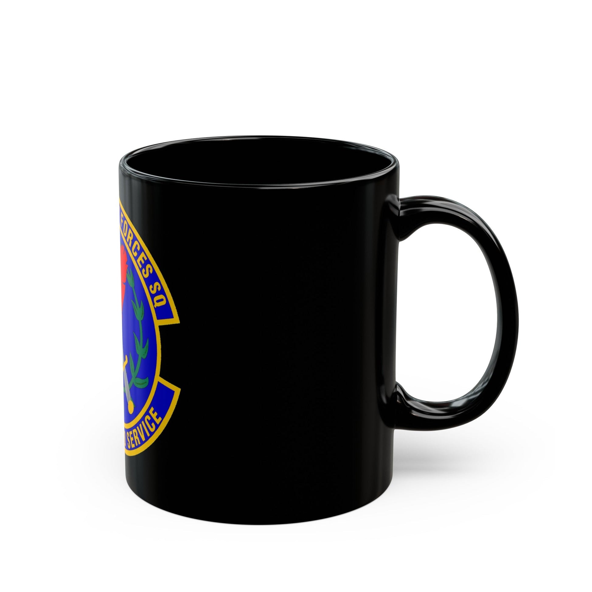 60 Security Forces Squadron AMC (U.S. Air Force) Black Coffee Mug-The Sticker Space