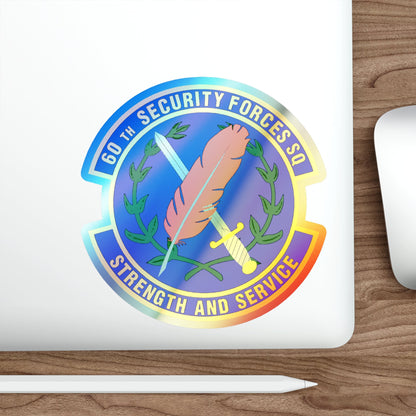 60 Security Forces Squadron AMC (U.S. Air Force) Holographic STICKER Die-Cut Vinyl Decal-The Sticker Space