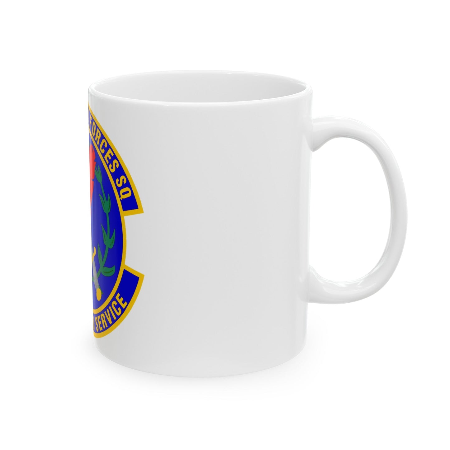 60 Security Forces Squadron AMC (U.S. Air Force) White Coffee Mug-The Sticker Space