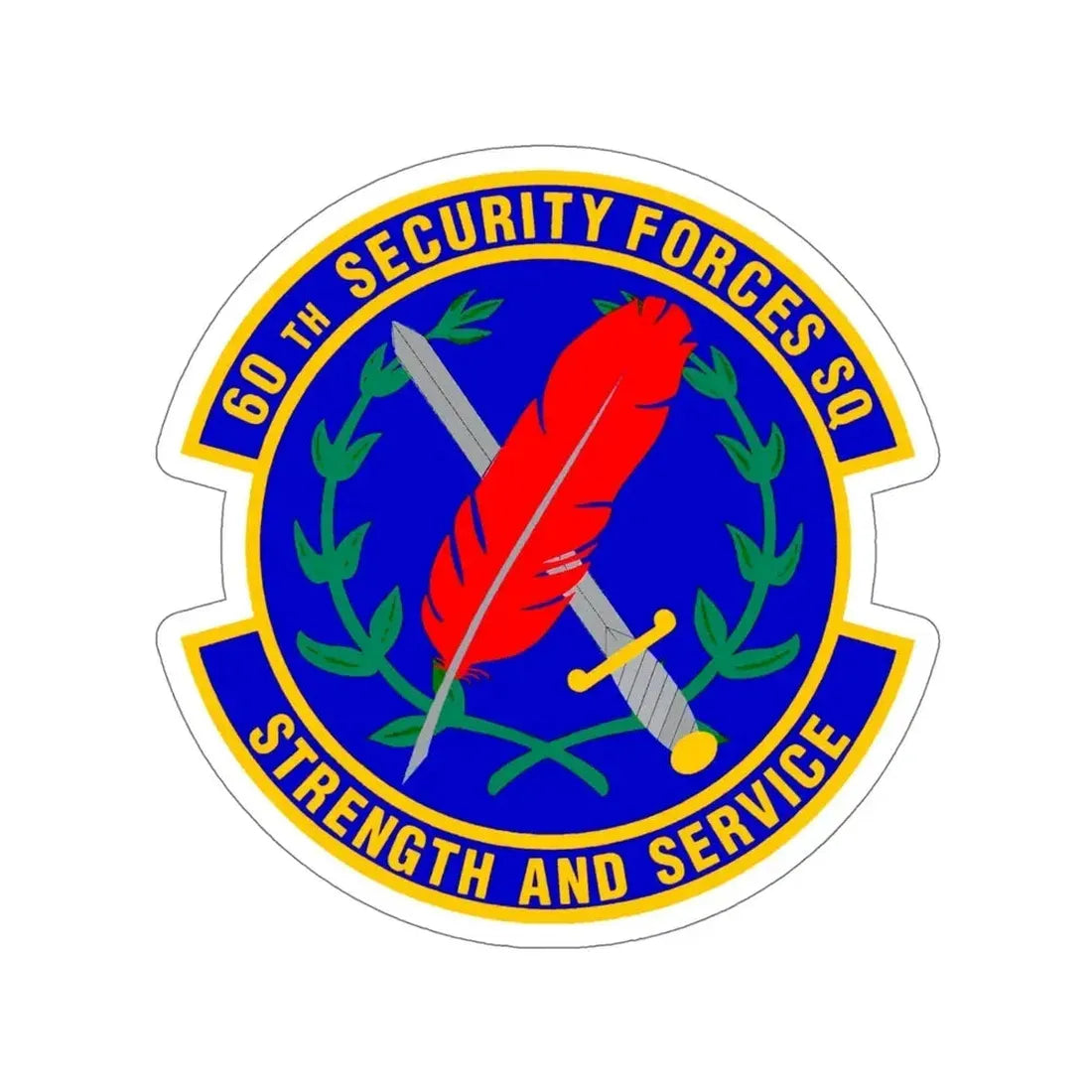 60 Security Forces Squadron AMC (U.S. Air Force) STICKER Vinyl Die-Cut Decal - The Sticker Space
