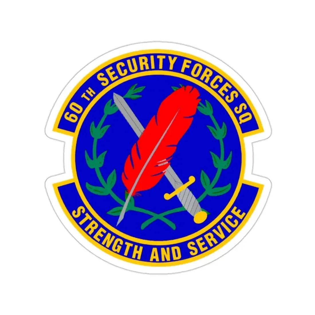 60 Security Forces Squadron AMC (U.S. Air Force) STICKER Vinyl Die-Cut Decal - The Sticker Space