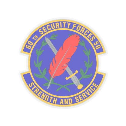 60 Security Forces Squadron AMC (U.S. Air Force) STICKER Vinyl Kiss-Cut Decal 2 Inch Transparent - The Sticker Space