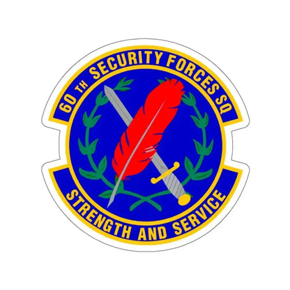 60 Security Forces Squadron AMC (U.S. Air Force) STICKER Vinyl Kiss-Cut Decal 6 Inch White - The Sticker Space