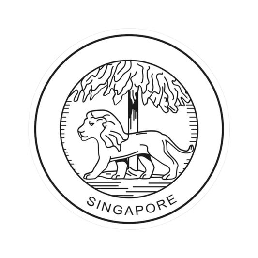 Badge of Singapore in the Straits Settlements (Singapore) (Coat of Arms) STICKER Vinyl Kiss-Cut Decal