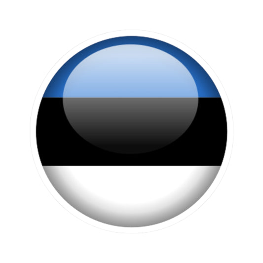 Flag orb Estonia (Estonia) STICKER Vinyl Kiss-Cut Decal
