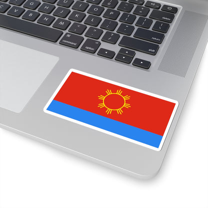 Flag of Polonne raion (Ukraine) STICKER Vinyl Kiss-Cut Decal