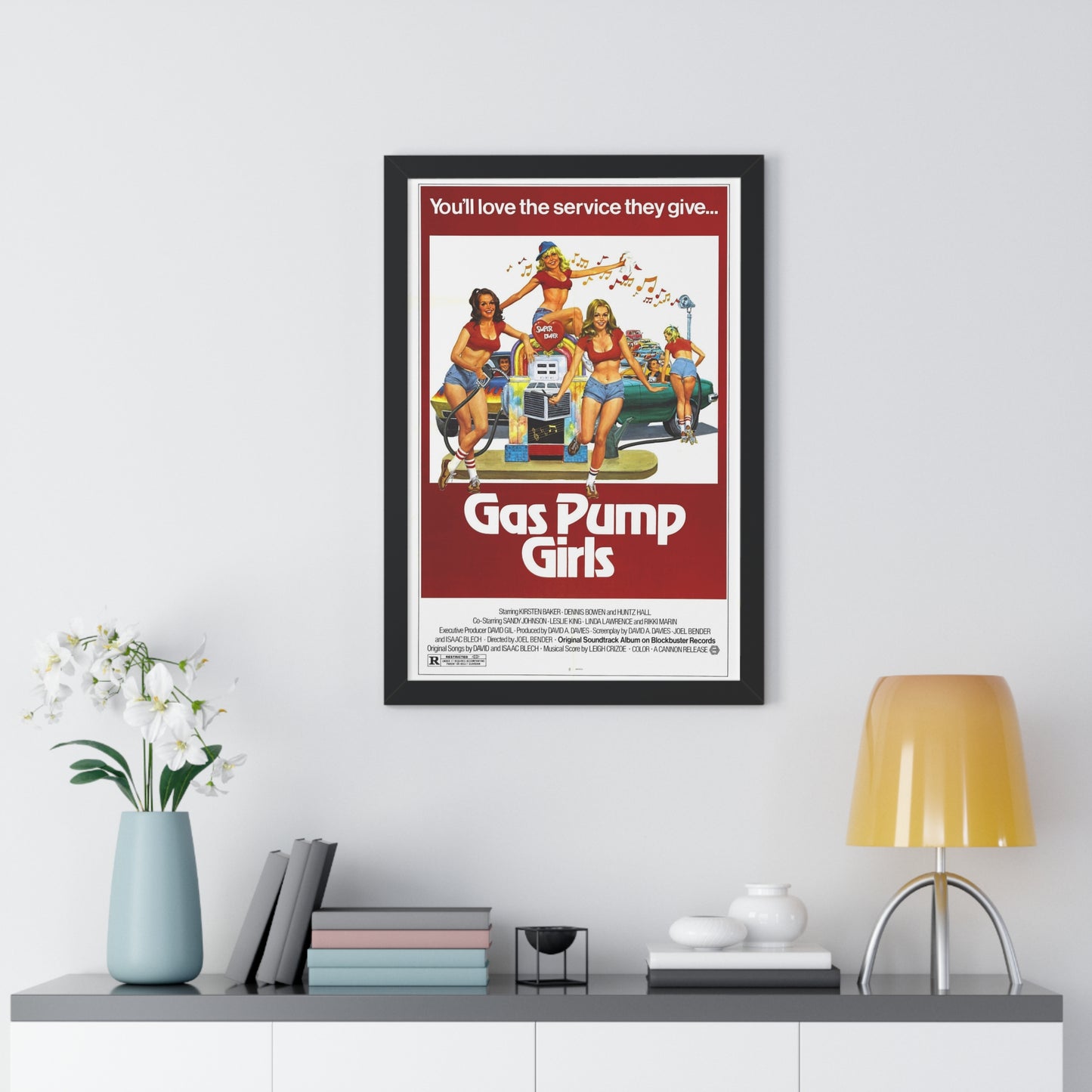 GAS PUMP GIRLS 1979 - Framed Movie Poster-The Sticker Space