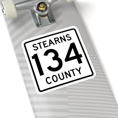 Stearns County Route 134 (Minnesota) (Road Sign) STICKER Vinyl Kiss-Cut Decal