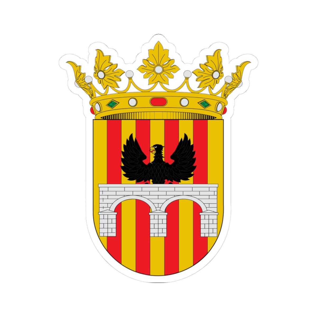 Escudo de Ariza (Spain) (Coat of Arms) STICKER Vinyl Kiss-Cut Decal