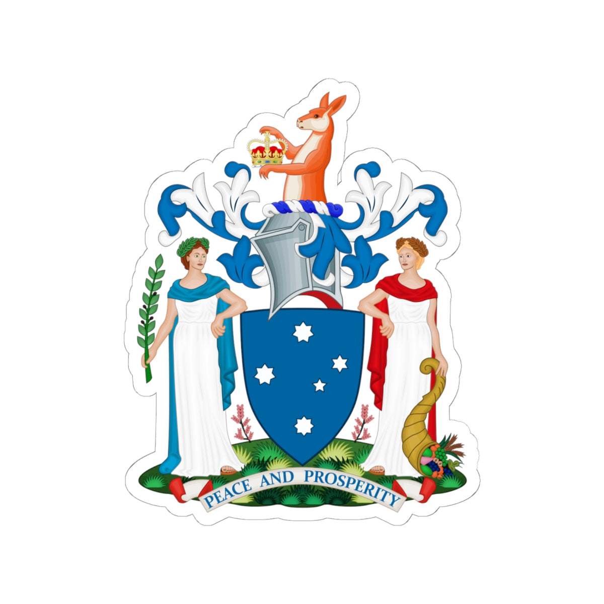 Coat of Arms of Victoria - STICKER Vinyl Kiss-Cut Decal