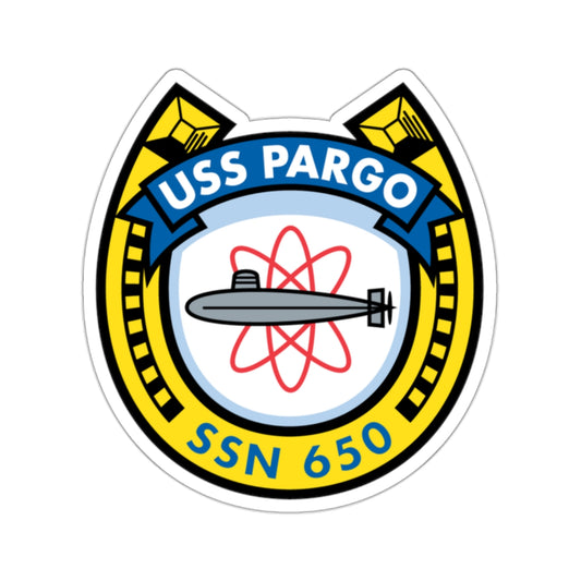 USS Pargo SSN 650 (U.S. Navy) STICKER Vinyl Kiss-Cut Decal