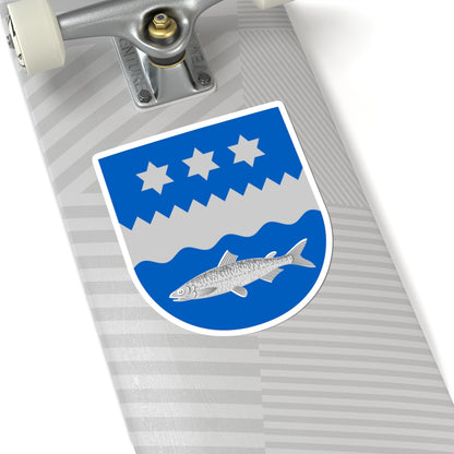 Siikajoki.vaakuna.2007 (Finland) (Coat of Arms) STICKER Vinyl Kiss-Cut Decal