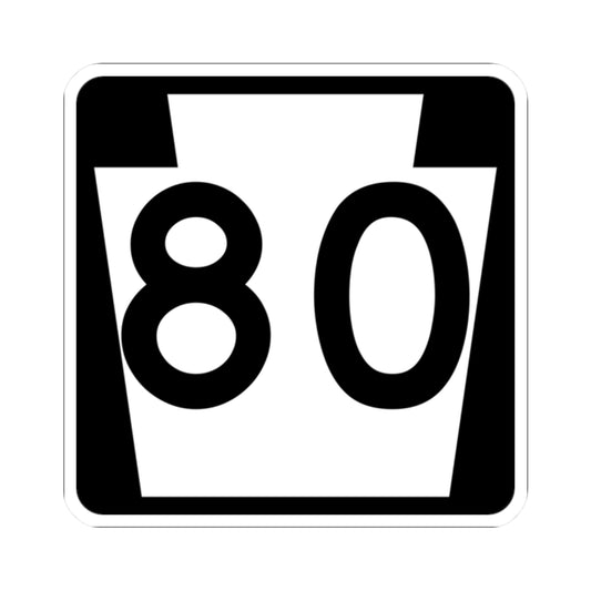 PA-80 (Pennsylvania) (Road Sign) STICKER Vinyl Kiss-Cut Decal