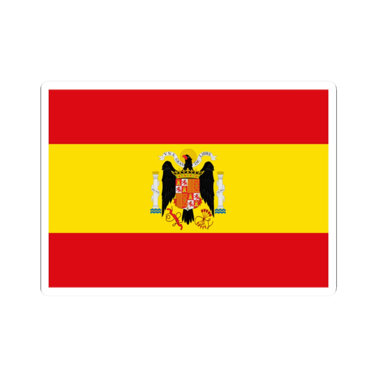 Flag of the Francoist Spain Army 1940-1945 Forts and Castles (Spain) STICKER Vinyl Kiss-Cut Decal