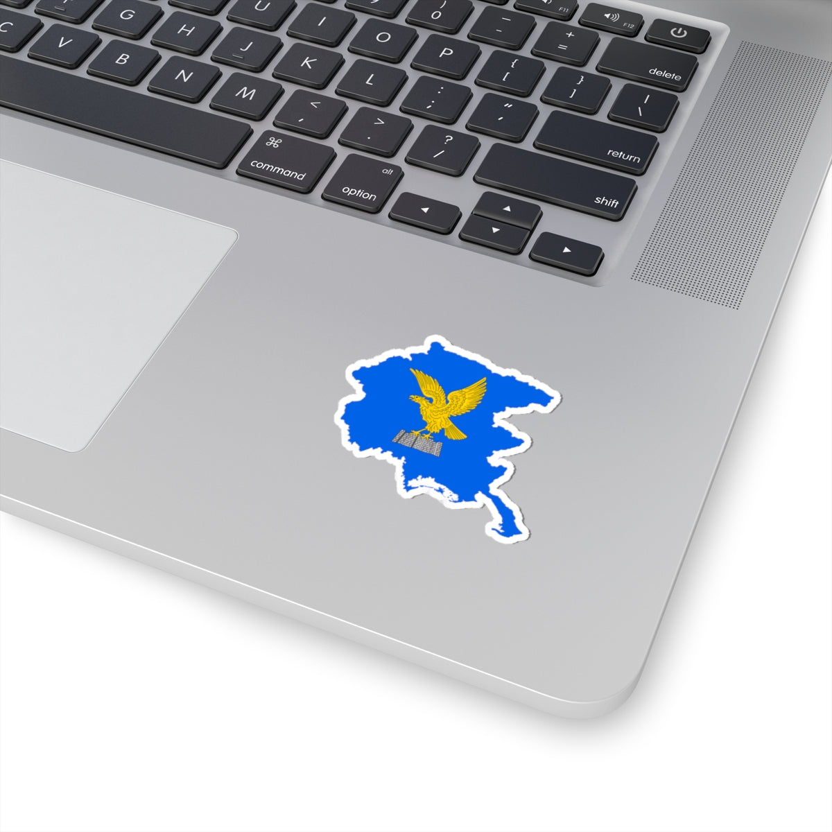 Flag map of Friuli-Venezia Giulia (Italy) STICKER Vinyl Kiss-Cut Decal