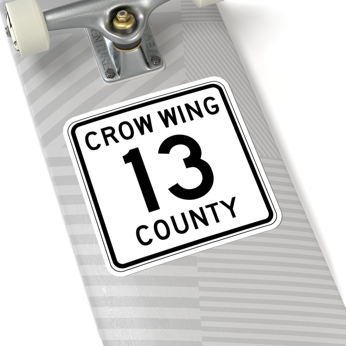 Crow Wing County 13 (Minnesota) (Road Sign) STICKER Vinyl Kiss-Cut Decal