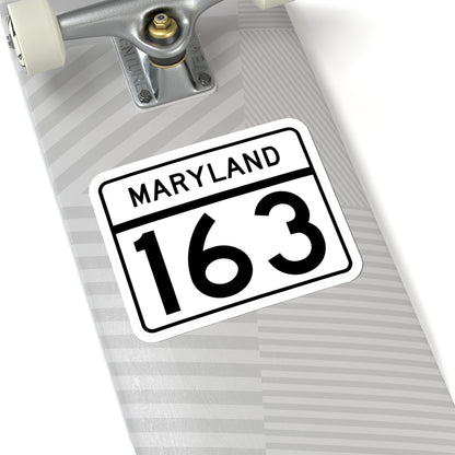 MD Route 163 (Maryland) (Road Sign) STICKER Vinyl Kiss-Cut Decal