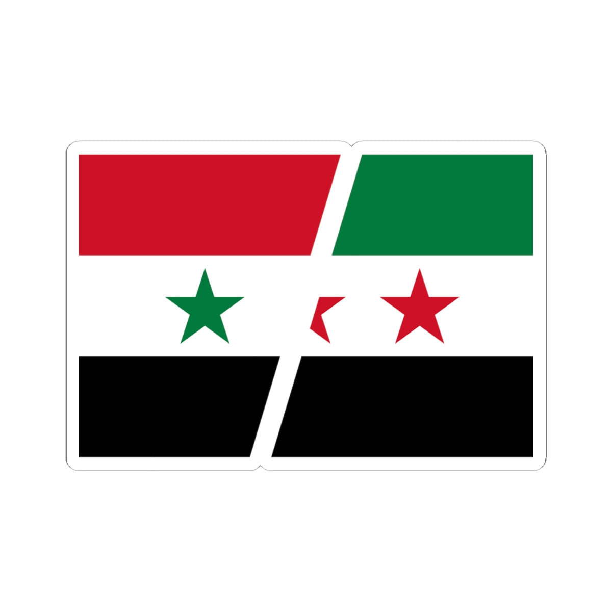 Flag of Syria and the Syrian revolution (Syria) STICKER Vinyl Kiss-Cut Decal