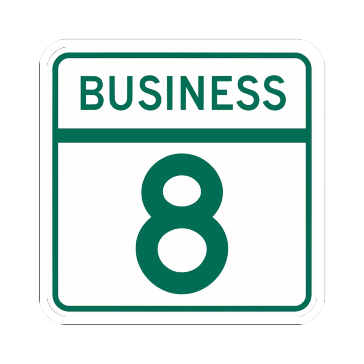 MD Route 8 Business (Maryland) (Road Sign) STICKER Vinyl Kiss-Cut Decal