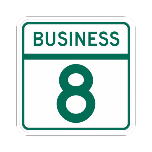 MD Route 8 Business (Maryland) (Road Sign) STICKER Vinyl Kiss-Cut Decal