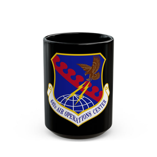 603 Air Operations Center USAFE (U.S. Air Force) Black Coffee Mug-15oz-The Sticker Space