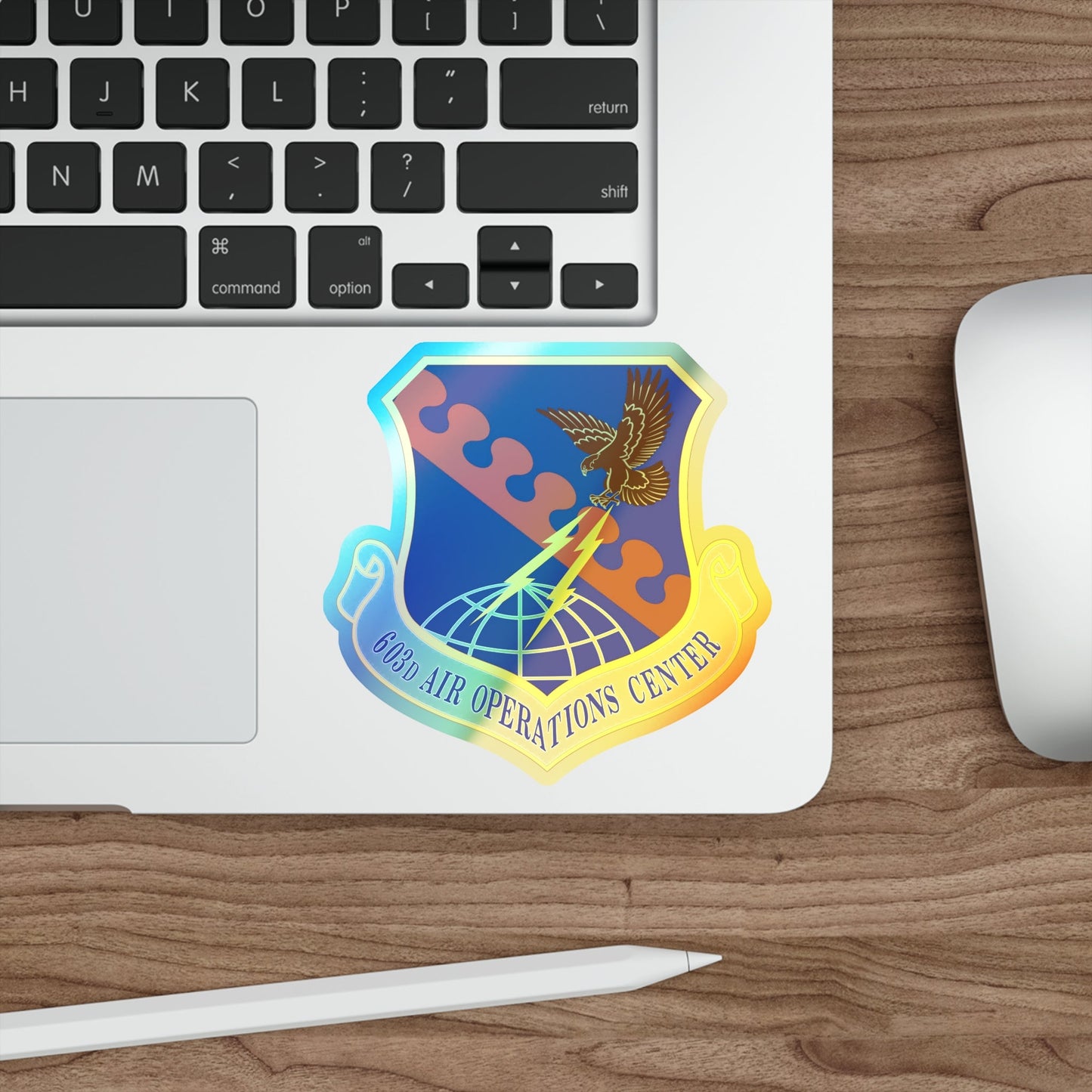 603 Air Operations Center USAFE (U.S. Air Force) Holographic STICKER Die-Cut Vinyl Decal-The Sticker Space