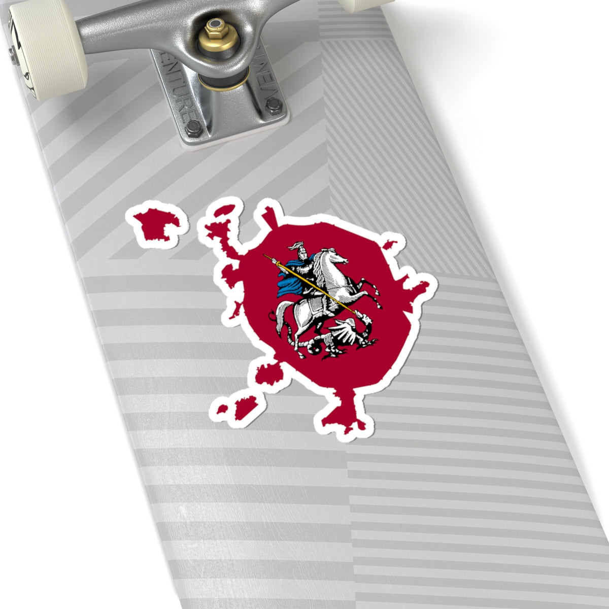 Flag-map of Moscow 1995-2011 (Russia) STICKER Vinyl Kiss-Cut Decal