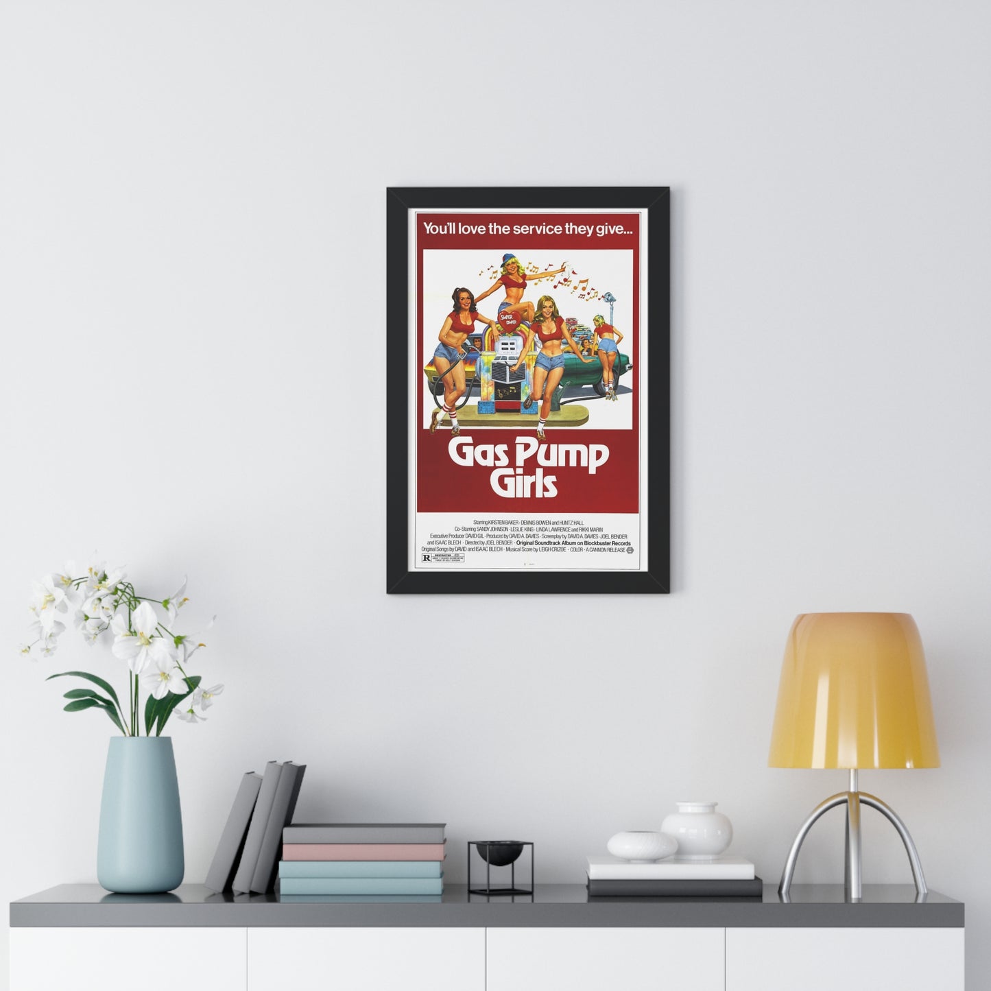 GAS PUMP GIRLS 1979 - Framed Movie Poster-The Sticker Space