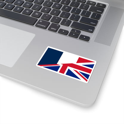 Flag of France and the United Kingdom (France) STICKER Vinyl Kiss-Cut Decal