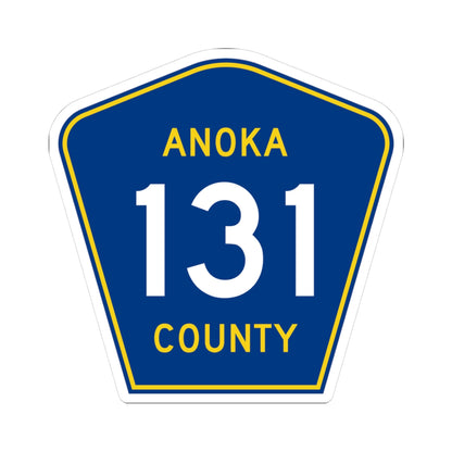 Anoka County 131 (Minnesota) (Road Sign) STICKER Vinyl Kiss-Cut Decal