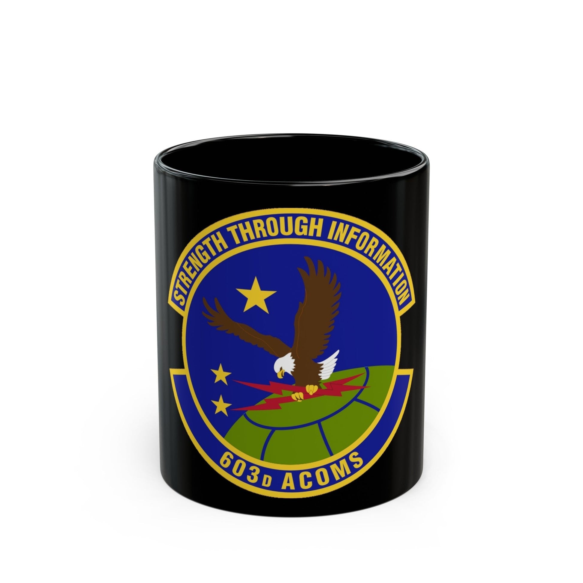 603d Air Communications Squadron (U.S. Air Force) Black Coffee Mug-11oz-The Sticker Space