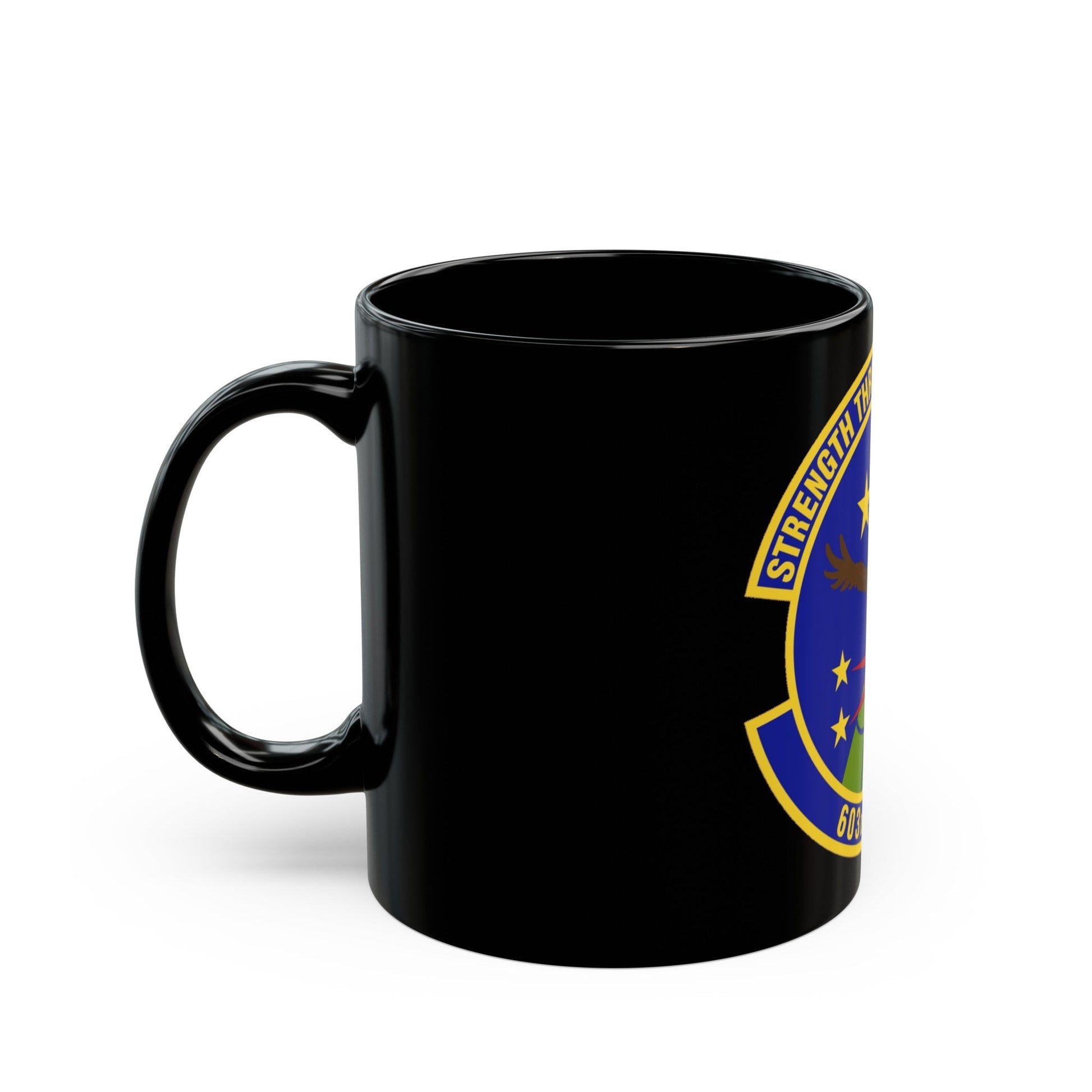 603d Air Communications Squadron (U.S. Air Force) Black Coffee Mug-The Sticker Space