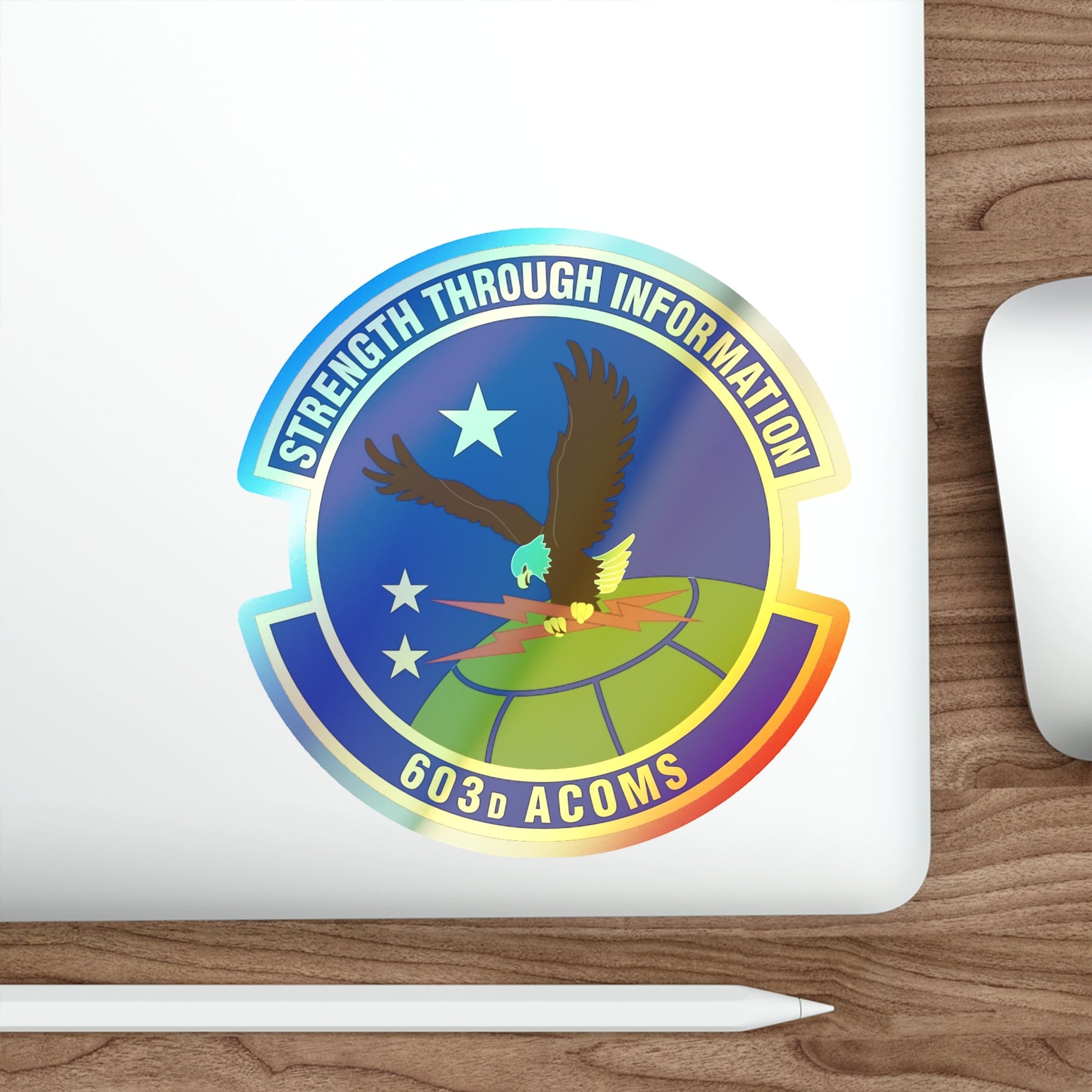 603d Air Communications Squadron (U.S. Air Force) Holographic STICKER Die-Cut Vinyl Decal-The Sticker Space