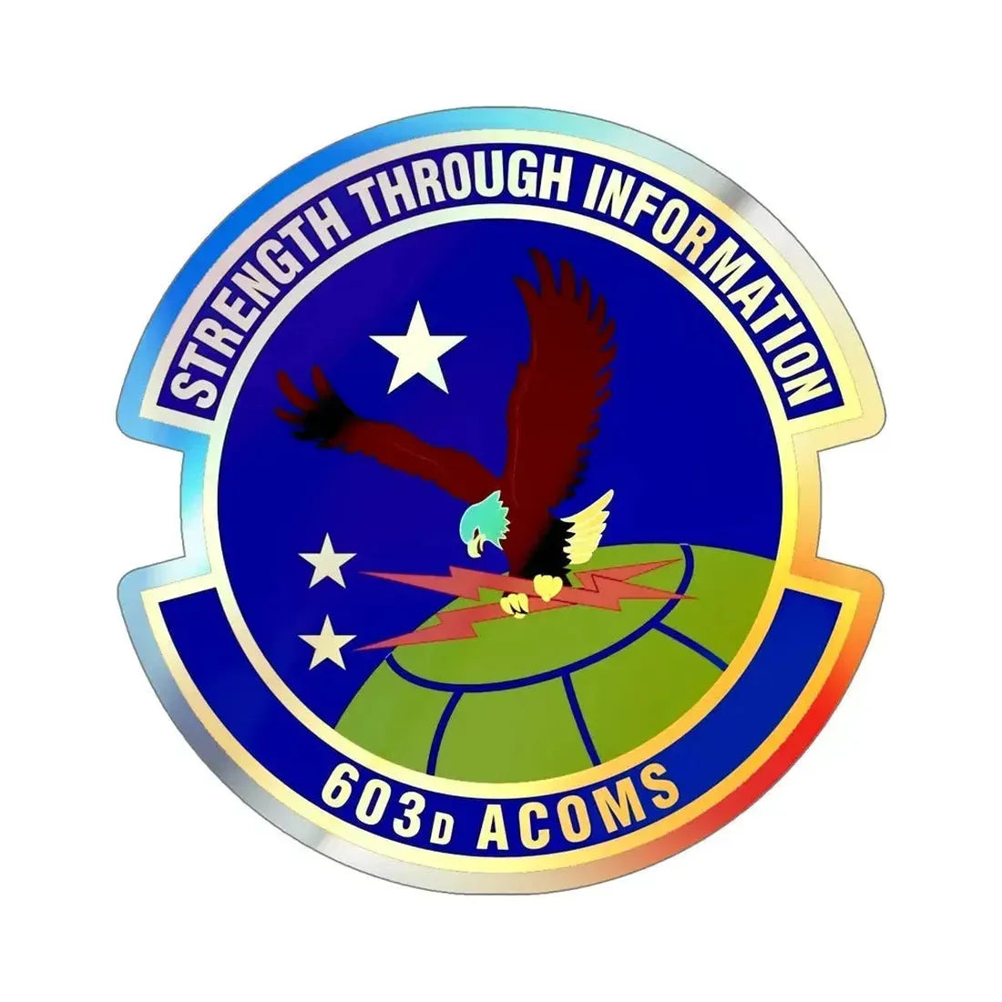 603d Air Communications Squadron (U.S. Air Force) Holographic STICKER Die-Cut Vinyl Decal - The Sticker Space