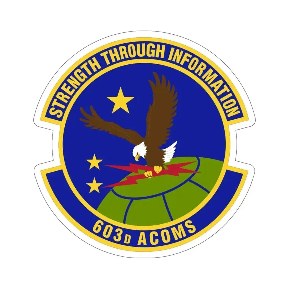 603d Air Communications Squadron (U.S. Air Force) STICKER Vinyl Die-Cut Decal - The Sticker Space