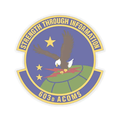 603d Air Communications Squadron (U.S. Air Force) STICKER Vinyl Kiss-Cut Decal 3 Inch Transparent - The Sticker Space