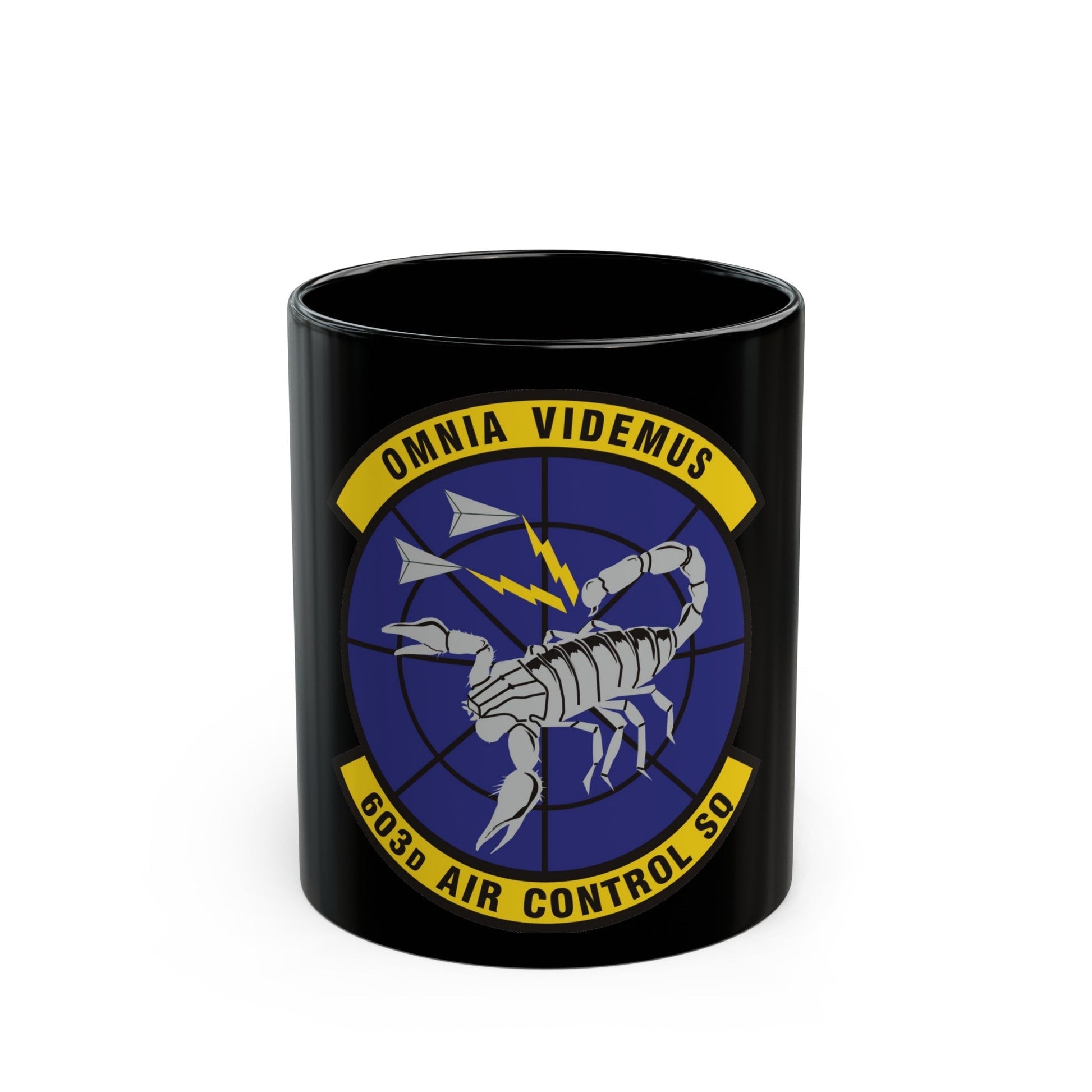 603d Air Control Squadron (U.S. Air Force) Black Coffee Mug-11oz-The Sticker Space