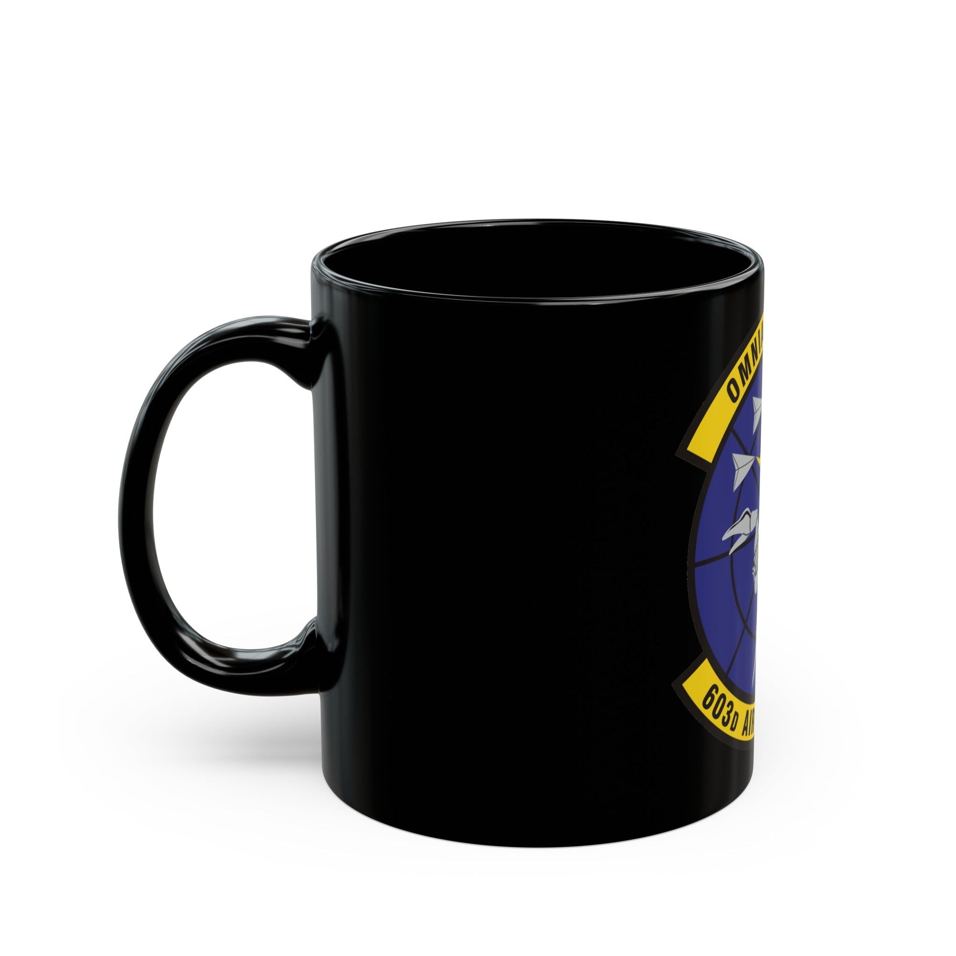 603d Air Control Squadron (U.S. Air Force) Black Coffee Mug-The Sticker Space