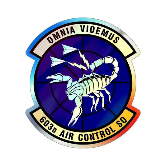 603d Air Control Squadron (U.S. Air Force) Holographic STICKER Die-Cut Vinyl Decal 6 Inch Holographic - The Sticker Space