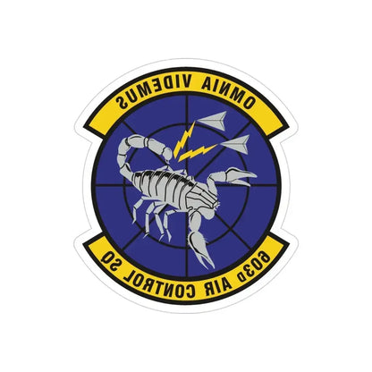 603d Air Control Squadron (U.S. Air Force) REVERSE PRINT Transparent Die-Cut STICKER 4 Inch Die-Cut Transparent - The Sticker Space