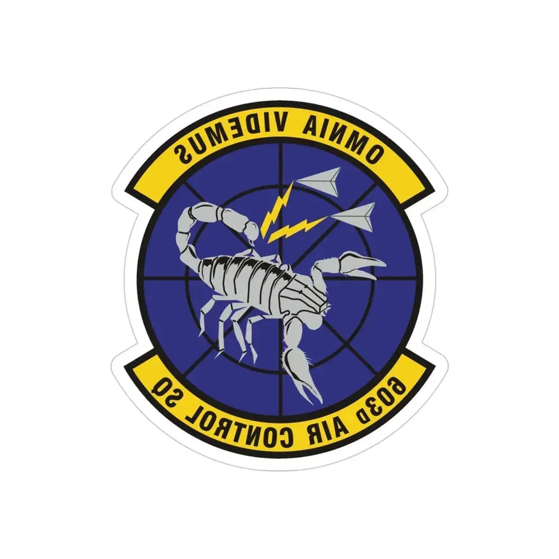 603d Air Control Squadron (U.S. Air Force) REVERSE PRINT Transparent Die-Cut STICKER - The Sticker Space