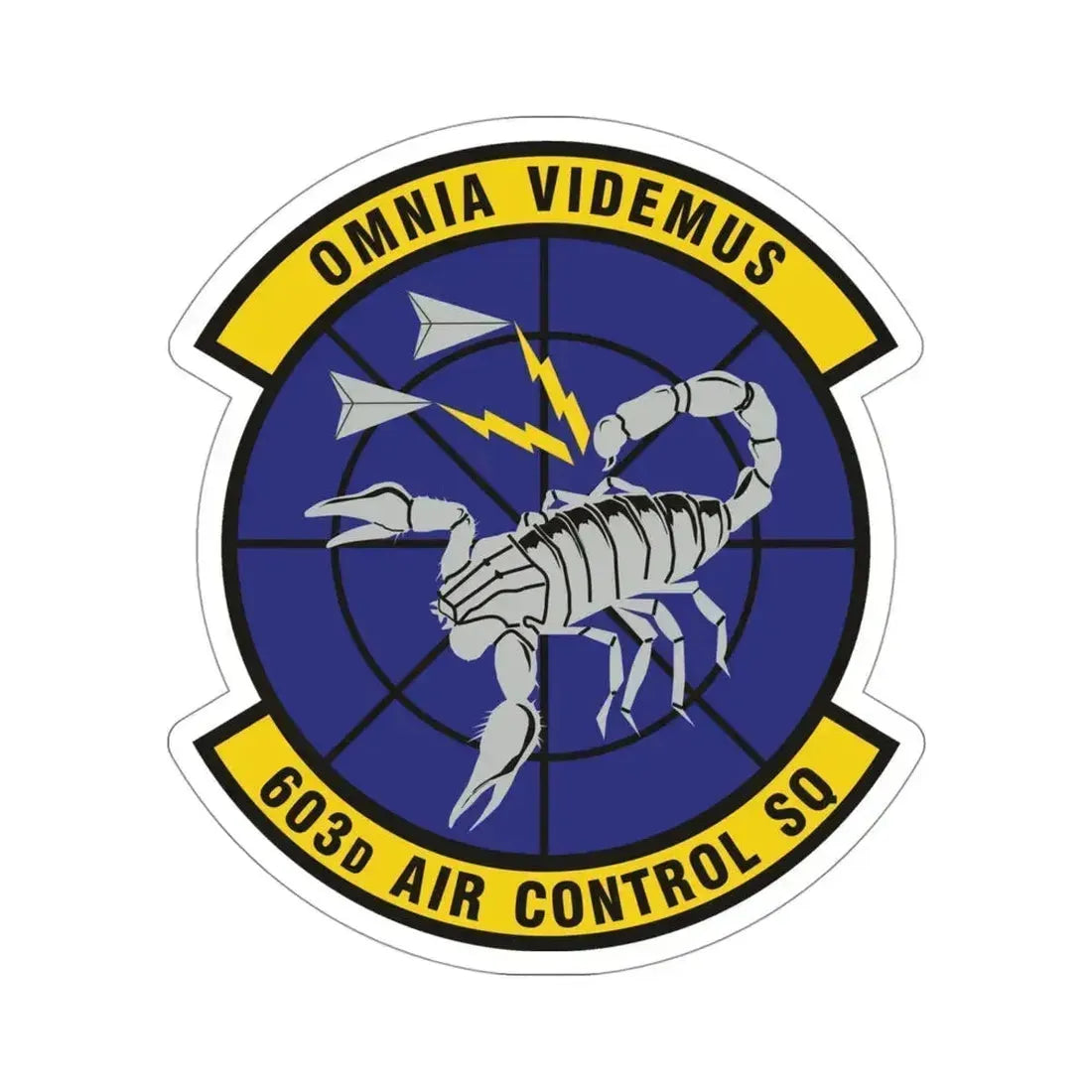 603d Air Control Squadron (U.S. Air Force) STICKER Vinyl Die-Cut Decal 4 Inch - The Sticker Space