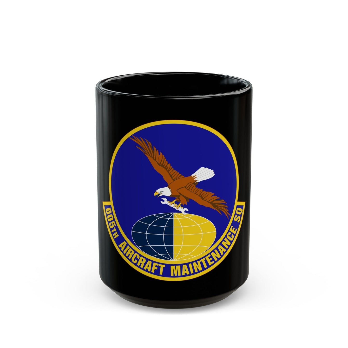 605 Aircraft Maintenance Squadron AMC (U.S. Air Force) Black Coffee Mug-15oz-The Sticker Space