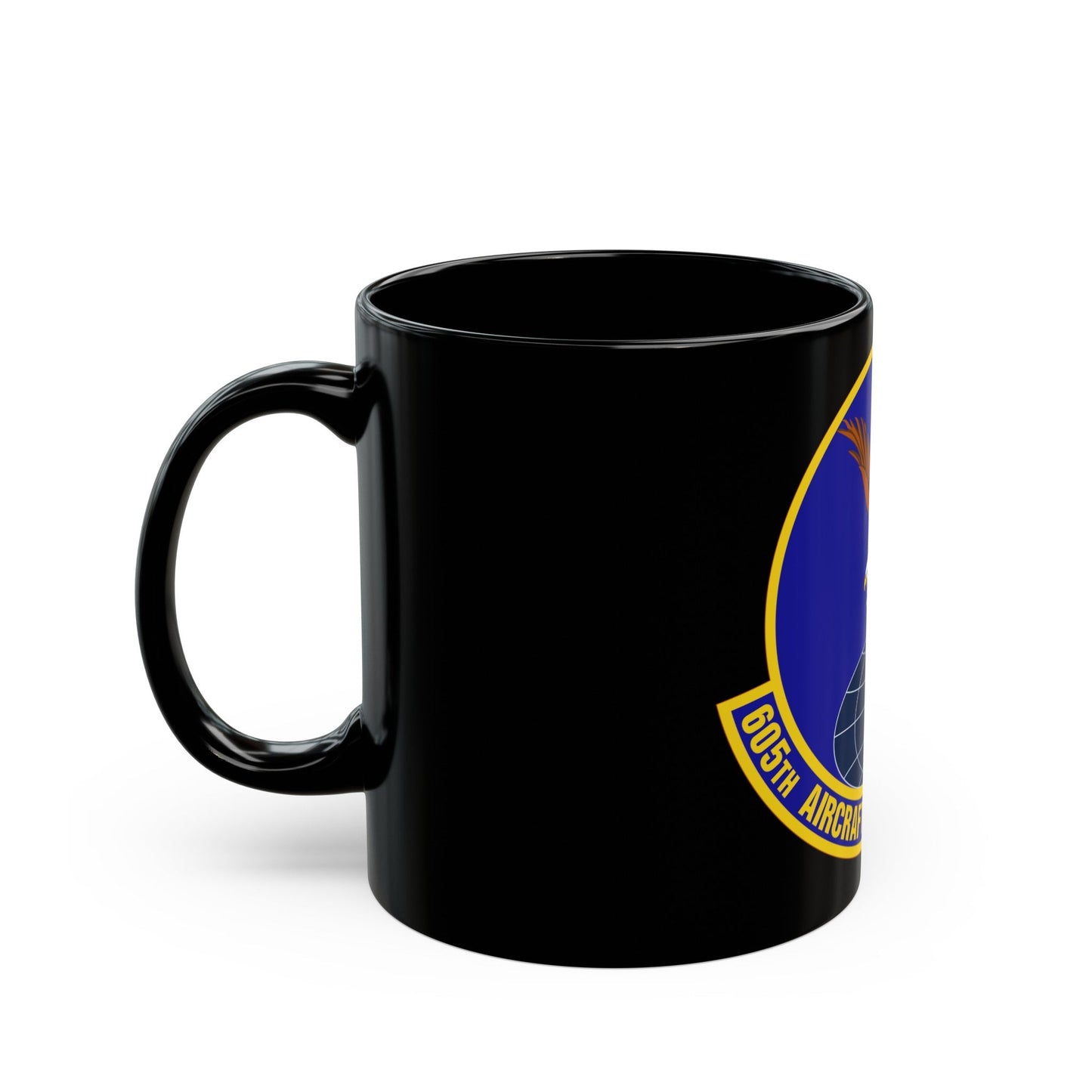 605 Aircraft Maintenance Squadron AMC (U.S. Air Force) Black Coffee Mug-The Sticker Space