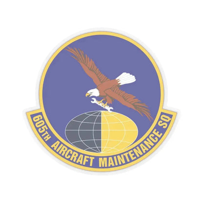 605 Aircraft Maintenance Squadron AMC (U.S. Air Force) STICKER Vinyl Kiss-Cut Decal 4 Inch Transparent - The Sticker Space