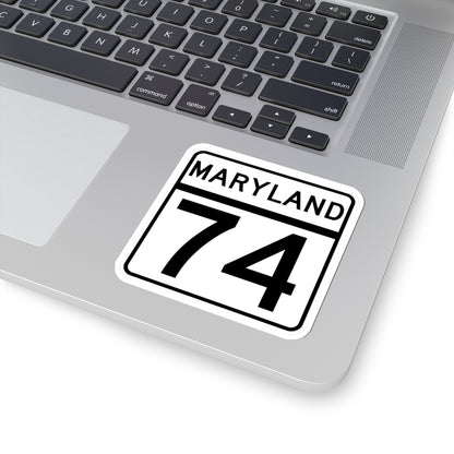 MD Route 74 (Maryland) (Road Sign) STICKER Vinyl Kiss-Cut Decal
